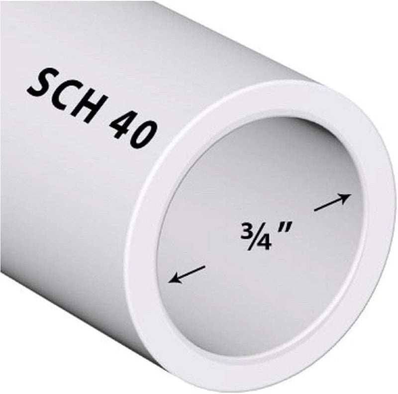 VENTRAL PVC Pipe Sch40 3/4 Inch (0.75) White Custom Length 8FT Feet - Image 1